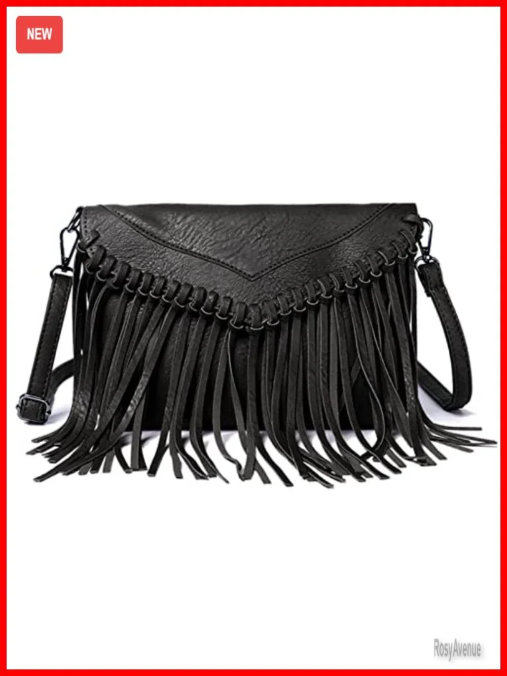 Vintage Fringe Purse Hobo Bag Women Vegan Leather Tassel Crossbody Shoulder Bag